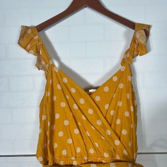 Lauren Conrad Womens Yellow Polka Dot Dress size XXL - Picture 3 of 11